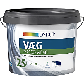 Dyrup vægmaling køkken & bad 9 liter - Hvid