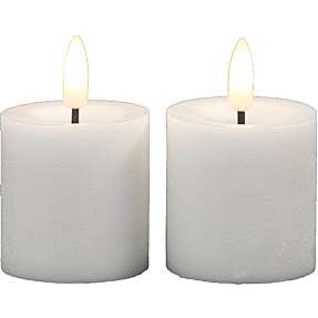 Windsor LED 2-pak bloklys 4,8 x 5 cm - hvid