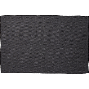 Bomuldsgulvtæppe 60x90 cm - sort