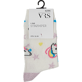VRS børne strømper str. 31/34 - beige