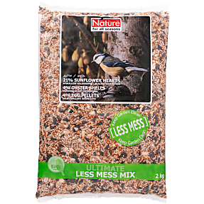 Vildtfuglefoder m. solsikkefrø, østersskaller og helægspiller