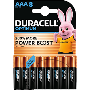 Duracell Optimum AAA batterier 8-pak