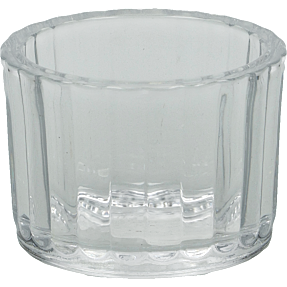 Fyrfadsstage rillet 3,4 cm - Klar