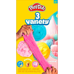 Play-Doh modellervoks 3 krukker - carnival