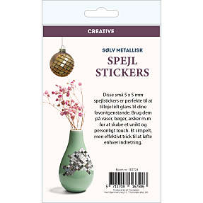 Spejlstickers - sølvfarvet