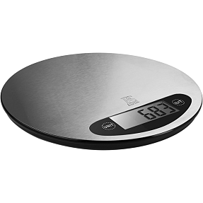 Digital køkkenvægt 5 kg, stål rund