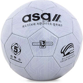ASG fodbold str. 5 - sølvfarvet