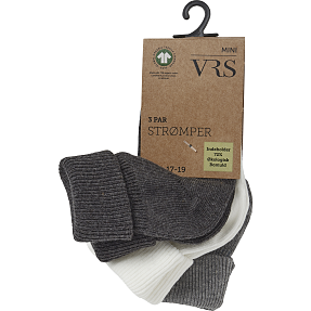 VRS baby 3-pak strømper str. 17/19 - multifarvet