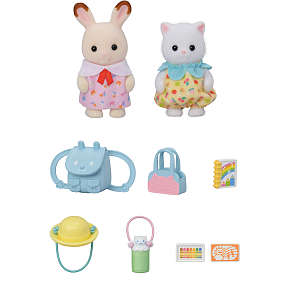 Sylvanian Families vuggestue-venner - walk along duo