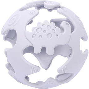 Tiny Tot silikone bidelegetøj Dino - støvet grå