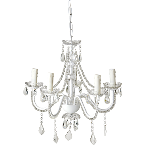 Liva lysekrone - hvid