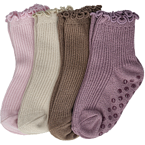 VRS baby 4-pak strømper str. 17/19 - multifarvet