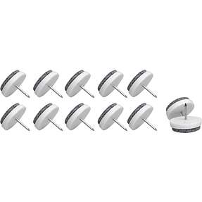 Vores glidesøm - hvid med grå filt