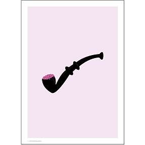 Lakridspiben lyserød - 30x40 cm