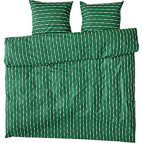 Salling sengetøj 200x220 cm - strib grøn