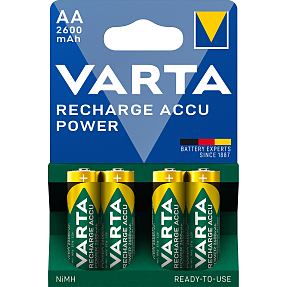 Varta Recharge Accu Power 4-pak AA 2600mAh genopladelige batterier