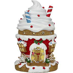 Julekage-ishus H: 11 cm - flere varianter - assorteret