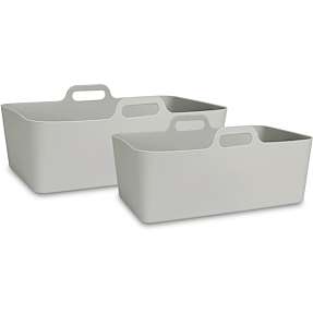 Airfryer firkantede silikoneforme 2-pak - grå