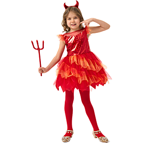 Halloween djævlekjole kostume str. 128