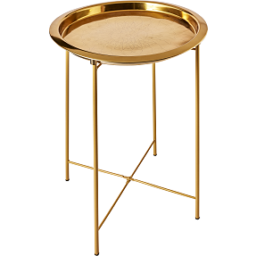 Brass sidebord med mønster - guldfarvet