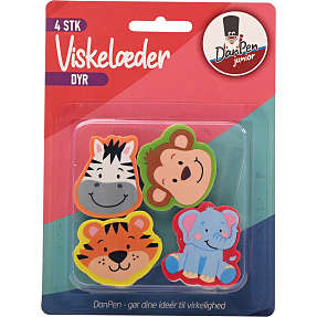 Danpen viskelæder 4-pak - dyr