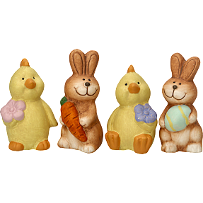 Kylling eller kanin figur 7,5 cm - flere varianter - assorteret