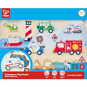Hape træpuslespil - køretøjer
