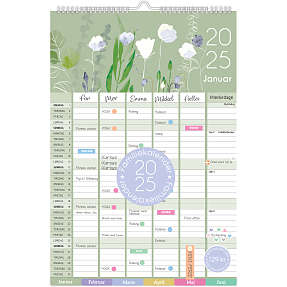 Familiekalender 2025 - blomster