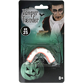 Halloween vampyr tænder - hvid