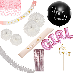 Babyshower festpakke - lyserød