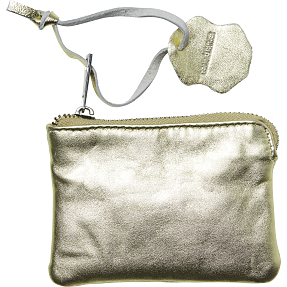 Dame skindpung - guldfarvet