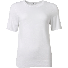 VRS dame strik T-shirt str. S - hvid