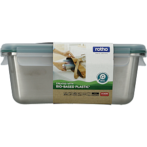 Rotho Nala madopbevaring firkantet - stål (1,5L)