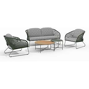 Aiden loungesæt m. hynder - grå