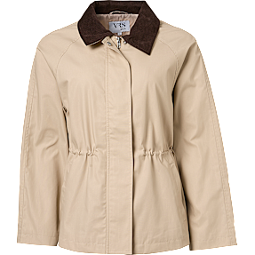 VRS dame kort trenchcoat str. S - beige