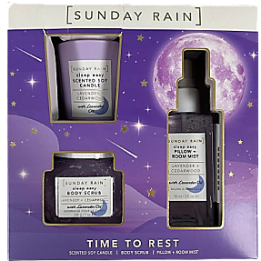 Gaveæske m. duftlys, bodyscrub og mist