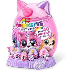 Rainbocorns Eggzania Kitty Mania plysdyr – flere varianter – assorteret