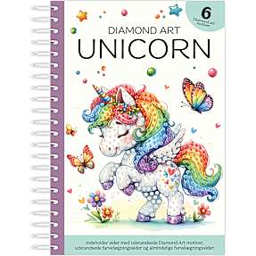 Diamond art bog - enhjørning