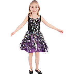 Halloween måne heks kostume str. 116