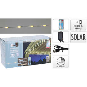 Laure solar LED lyskæde - hvid