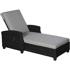 Vila Tjørn solseng 205 cm - sort