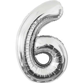 Salling folieballon " 6" H: 35 cm - flere varianter - assorteret