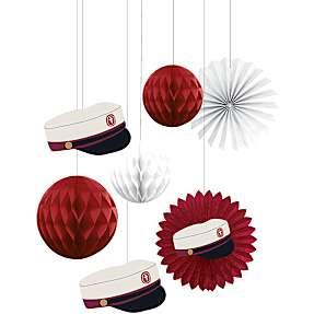 Dekorationssæt student 8-pak - rød