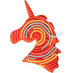 Scoop sensory board m. enhjørningemønster