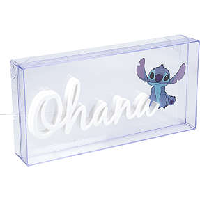 Stitch Ohana neonskilt - blå