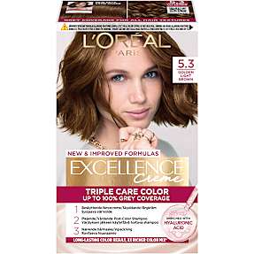 Permanent hårfarve 5.3 Golden Light Brown m. pro-keratin,ceramid og ionene G