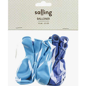 Salling latexballoner Ø:23 cm 10-pak - Blå