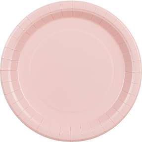 Paptallerkener Ø: 23 cm 6-pak - Lyserød