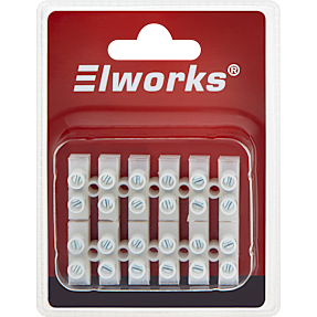 Elworks klemrække 2 stk. 6-polet