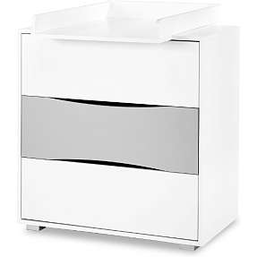 Lykke puslebord - hvid/grå